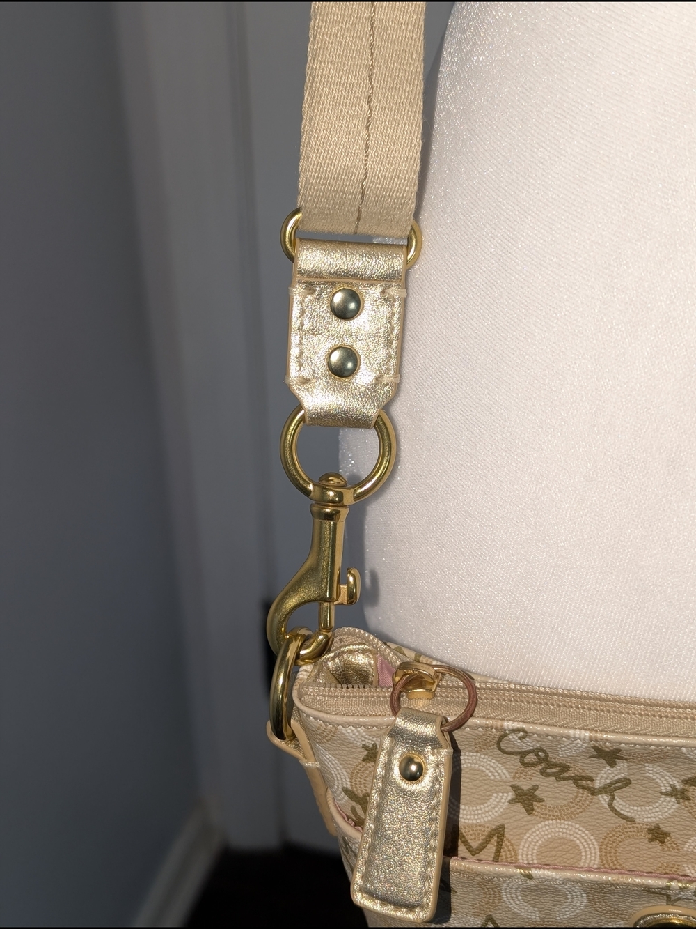 Coach Waverly Snow Queen Crossbody Bag With Signature C and Gold Stars - Picture 4 of 13